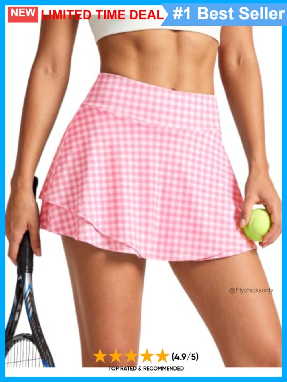 High Waisted A Line Skort with Pockets Tennis Golf Pickleball